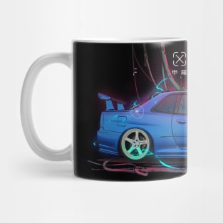 Skyline GTR R34 Kaiju in the Shell Godzilla Mug Coffee Mug Apparel Hoodie Sticker Gift T-Shirt Mug